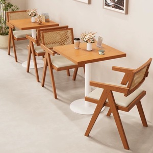 Hiện Đại Nhật bản-phong cách rắn gỗ Bàn và ghế thiết lập cho Net Đỏ nhà hàng trà đồ ăn nhẹ món tráng miệng cà phê cửa hàng - Product Image 5