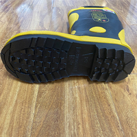 Bottes de sécurité pour pompiers, anti-perforation et imperméables, en caoutchouc avec embout en acier, fournisseur de bottes de lutte contre l'incendie