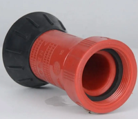 Nosel Semprotan Air Jet Plastik Merah, Nosel Air Jet 1" 1.5" 2" 2.5" BSP/NH/NST/BPSH Sambungan Ulir Betina/Kopling Hidran