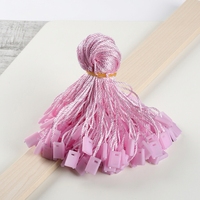 Étiquette de vêtement personnalisée en plastique lavable avec fermeture à clip, cordon torsadé en polyester, corde de suspension pour sacs et chaussures