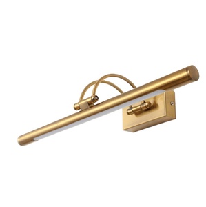 Lámpara <span class=keywords><strong>de</strong></span> <span class=keywords><strong>Pared</strong></span> <span class=keywords><strong>de</strong></span> Latón Estilo Americano, Simple y Retro, LED, para Pasillo, Baño, Iluminación <span class=keywords><strong>de</strong></span> <span class=keywords><strong>Pared</strong></span> para <span class=keywords><strong>Cuadros</strong></span>, para Hotel - Product Image 1