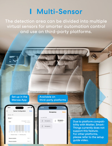 Capteur de présence intelligent étanche 4-en-1 <span class=keywords><strong>Meross</strong></span> Matter Thread MS605, technologie de détection intelligente compatible HomeKit Alexa Google Home - Product Image 2