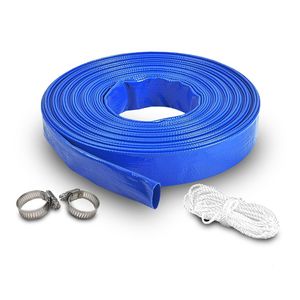 Blue Flexible Light 2 <strong>Inch</strong> Agricultural Irrigation Water Discharge PVC Layflat <strong>Hose</strong> - Product Image 1