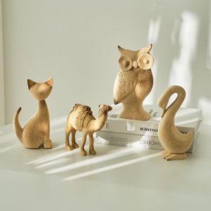 วัสดุไม้เปล่าสำหรับงาน DIY ระบายสี รูปสัตว์น่ารัก ของตกแต่งบ้าน ของตกแต่งโต๊ะทำงาน สีขาว ไม่ลงสี ดิบ - Product Image 4