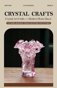 예술적 유리 꽃병 프리미엄 장인 정신 현대 인테리어 디자인 장식 - Product Image 3