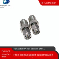 Adaptador de Conector RF de Cobre Niquelado Tipo F a SMA Macho, Conector F-SMA-JK Hembra a Macho, Categoría de Producto: Otros Conectores