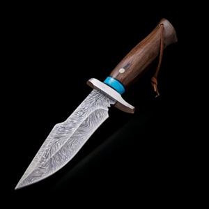 Couteau de poche pliable de haute qualité avec manche en bois et lame en acier inoxydable, personnalisable OEM, couteau de survie portable pour le camping, DIY - Product Image 5