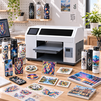 Nouvelle imprimante DTF UV entièrement automatique Reeleyin XP600 A3 33x60cm, machine multifonctionnelle pour lamination et autocollants A4 couleur intégrale / 3 minutes