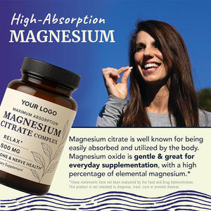 แคปซูลแมกนีเซียมคอมเพล็กซ์ธรรมชาติ 60 หน่วยบริโภค ปราศจากจีเอ็มโอ ผ่านการทดสอบโดยบุคคลที่สาม - Product Image 3