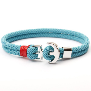 2026 Handmade Summer Milan Ropes Bracelet Naval Style Woven Nylon Airplane Anchor Fish Hook Adjustable Fashion <b>Bangles</b> for <b>Men</b> - Product Image 4