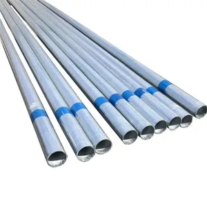High quality hot dipped galvanized steel round pipe DX51D DX52D with spangle length 5.8m to 12m for irrigation
