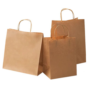 Bolsas de Regalo Ecológicas Personalizadas de Papel Kraft Pequeño con Asas de Cuero Marrón, Diseño Gratuito, Venta al Por Mayor Disponible - Product Image 3