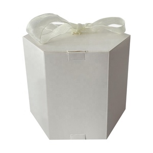 Boîte cadeau hexagonale personnalisée <span class=keywords><strong>avec</strong></span> logo imprimé, ruban et fenêtre transparente pour la Saint-Valentin, <span class=keywords><strong>fleurs</strong></span>, gâteaux, emballages - Product Image 6