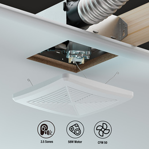 พัดลมดูดอากาศติดเพดานแบบมีตะแกรง ขนาด 7 นิ้ว 50CFM สำหรับห้องน้ำ - Product Image 3