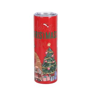 20 oz Christmas Printed Stainless Steel Cup Double Wall Insulated 20oz Straight Cup, for Holiday, Family <b>Gifts</b> - Product Image 5