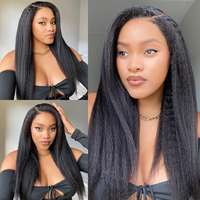 Extensions capillaires bouclées noires africaines 12A en gros, 22 pouces, à clipser, invisibles en PU, double épaisseur
