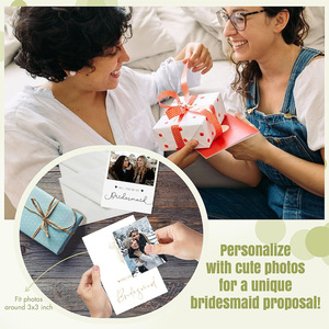 Ensemble de cartes d'invitation de mariage en papier de luxe avec dorure à chaud, personnalisées, pour la fête nuptiale, 'Save the Date' et cadeau pour la fête prénuptiale - Product Image 3