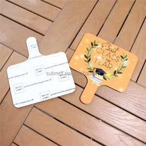 MDFSUB 2023 recién llegados espacios en blanco sublimación MDF mano Paddle Grad 2023 ventiladores en blanco Memorial graduación Paddle Fan - Product Image 5