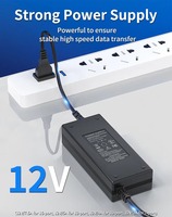 Hub USB-C 17-en-1 10 Gbit/s avec alimentation, répartiteur USB 3.2 avec interrupteurs individuels, adaptateur secteur 20V 7.5A pour ordinateur portable et PC