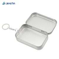 Boîte cadeau en fer blanc personnalisée pour CD, DVD, clé USB, écouteurs, avec affichage, à charnière plate, métallique, avec porte-clés