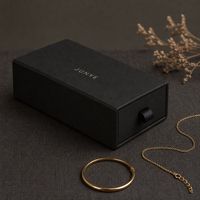 Boîte à bijoux de luxe en carton rigide imprimé pour bracelets et colliers, avec tiroir, prix de gros, réponse rapide
