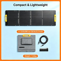 Panneau solaire pliable haute efficacité 200W 23-25% ETFE étanche avec connecteur MC4 pour balcon, camping-car, marine, extérieur