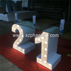 Letreros de metal oxidado Vintage iluminan marquesina, mesa de amor con luces de bombilla led para boda/evento/fiesta - Product Image 3