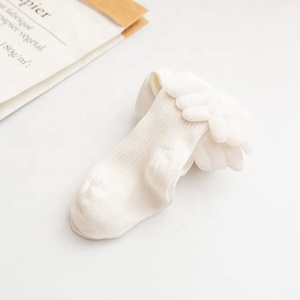 Mallas de primavera y verano para niñas, color caramelo, finas, baratas, de algodón peinado, medias con alas de <span class=keywords><strong>Ángel</strong></span> para niños, pantimedias blancas para niñas - Product Image 4