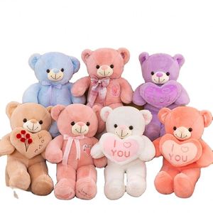 Wholesale Silk Ribbon Teddy <b>Bear</b> <b>Cute</b> Large Stuffed Animal Toy Valentine's Day Big Love Teddy <b>Bear</b> Plush Girlfriend Gift - Product Image 1