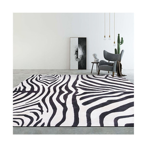 <span class=keywords><strong>Tappeto</strong></span> in pelliccia sintetica decorativo per la casa con stampa animalier runner zebra pattern <span class=keywords><strong>tappeto</strong></span> vintage <span class=keywords><strong>tappeto</strong></span> antiscivolo vortex illusion - Product Image 1