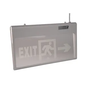 3W Glass Panel Ac220V Ip30 Nickel Cadmium Battery Emergency Light Exit Sign