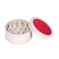 Broyeur en plastique biodégradable à surface concave à 3 couches de 42x21 mm, accessoire de fumage, vente en gros