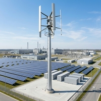 Éolienne à axe vertical à usage commercial pour 200 kW, 400 V, vitesse de démarrage 2 m/s, générateur d'énergie éolienne