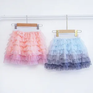 बच्चों Tulle परतें स्कर्ट थोक उच्च गुणवत्ता वाले बच्चों को लड़कियों Pleated टूटू स्कर्ट बच्चे Dancewear लड़की Toddlers के लिए शराबी स्कर्ट Tutus