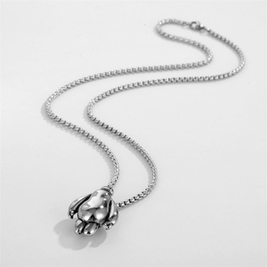Collar con Colgante de Cadena de Eslabones de Acero Inoxidable Personalizado de Fábrica con Personajes de Dibujos Animados e Imitación de Perlas, Ideal para Regalo de Aniversario o Fiesta - Product Image 4