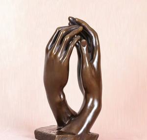 Accueil Décoration <span class=keywords><strong>de</strong></span> table Laiton <span class=keywords><strong>Bronze</strong></span> <span class=keywords><strong>Rodin</strong></span>'s the Cathedarl Hands Statue Sculpture - Product Image 6