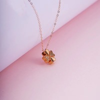 Designer de luxe au750 collier de trèfle à quatre feuilles en or véritable 18 carats pour femmes bijoux fins en diamant