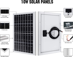 A Grade Monocrystalline <b>Solar</b> <b>Panels</b> <b>Small</b> Pv 10W 20W 30W 50W 80W 100W 200W <b>Solar</b> Module Factory Price for Light - Product Image 3