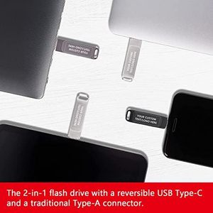 Biểu Tượng Tùy Chỉnh 64GB USB C 2In 1 Ổ Đĩa Flash Cá Nhân Kim Loại USB 3.0 32GB Bộ Nhớ Cho Công Ty Quà Tặng Số Lượng Lớn Các Mặt Hàng Khuyến Mại - Product Image 3