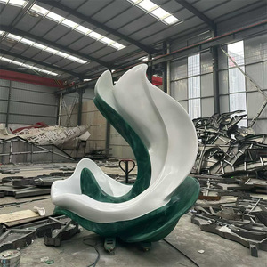 Escultura de Acero Inoxidable, Abstracta, Circular, para Montar en el Suelo, Adorno de Arte Metálico para Exteriores - Product Image 2