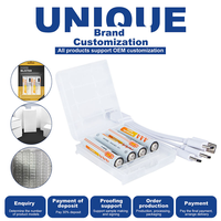 Piles lithium-ion AAA rechargeables par USB 1,5 V avec port de charge USB-C. Comprend un chargeur.