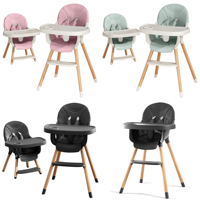 Chaise haute multifonction réglable en hauteur pour bébé, transformable en marchepied et siège rehausseur, pour 0-12 mois, sécurisée, portable, en plastique