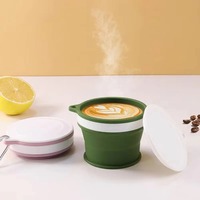 Gobelet de voyage pliable en silicone de qualité alimentaire, mini 170 ml, avec logo personnalisé, sans BPA, moderne, pour la randonnée