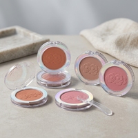 Palette de fard à joues en poudre minérale de haute qualité, 6 couleurs, carrée, imperméable, longue tenue, avec pigments naturels, fini mat