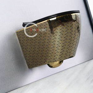 Inodoro suspendido sin borde de cerámica, estilo inodoro de pared, sanitario de cerámica para montaje en pared - Product Image 2