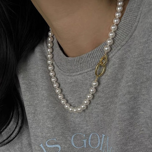Qunlvsheng Pearl Necklace Clasp S925 Sterling Silver Golden Yellow Lock Style Unisex Jewelry Buckle Everyday Wear - Product Image 2