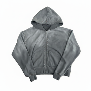 Alta calidad 2025 suéter de gran tamaño sudaderas con capucha de diamantes de imitación hombro caído peso pesado Puff estampado sudaderas con capucha para hombres - Product Image 1