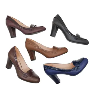 새로운 디자인 pu 사무실 여성 신발 미끄럼 방지 여성 펌프 여성과 숙녀를 위한 도매 우아한 하이힐 신발
