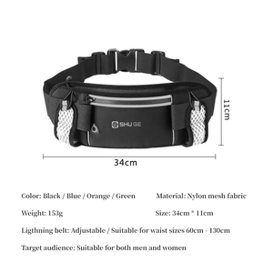Sac banane portable étanche avec fermeture éclair, support de bouteille pliable, idéal pour la course, la randonnée, l'entraînement et le cyclisme (OEM & ODM) - Product Image 3