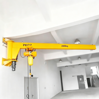 Promotion : Grue à flèche cantilever murale rotative à 180 degrés, capacité 250 kg, 500 kg, 1 tonne, avec palan électrique